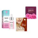 Kit Serum Hidratante Blanqueador Con Rosas + 2 Mascarillas