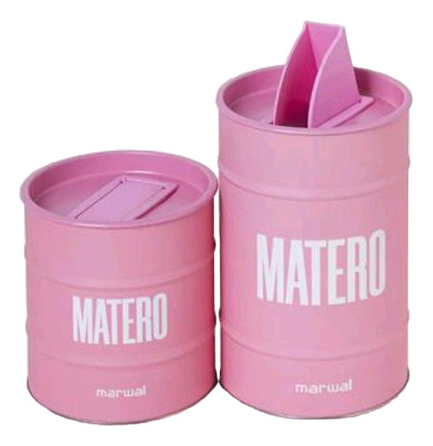 Set Matero Yerbera Azucarera Kit Latas Barril Ideal Regalo! 