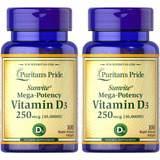 Vitamina D3 10,000 Ui, Paquete Doble 200 Unidades Totales