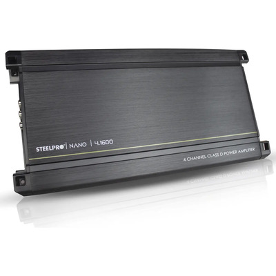 Amplificador Nano 4.1600 4 Canales Steelpro , para Bocinas\u002FMedios Rangos , Full Range 4\u002F2 Ohms Estable, Alto Rendimiento Open SHOW, Crossover HPF\u002FLPF\u002F FULL, Modo Bridge para bajos \u002F Bass Boost 6dB | Envío gratis