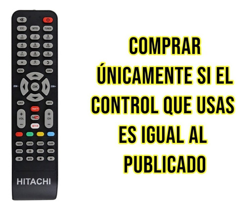 Control Remoto Hitachi Smart Tv 06-irpt49-crc199 Netflix 