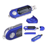 Reproductor Mp3 Digital Radio Fm Grabador De Voz Azul