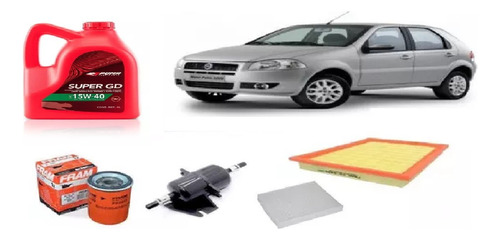 Kit 4 Filtros Fiat Palio Siena Idea Strada Fire 1.4+4l 20w50 Foto 2