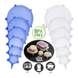 Tapas Silicona Ollas Recipientes X6 Unidades Cocina Frutas  