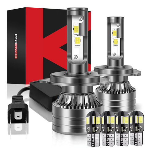 Para Ford H4 Kit De Luces Led Alta/baja, 4000 Lm, Canbus