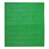 Panel Decorativo 3d Ladrillo Pared 15 Piezas Color Verde