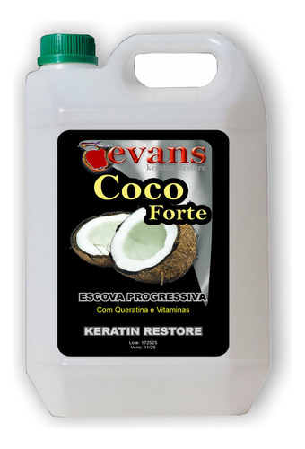 1 Bidón Alisado Brasilero Coco Forte 5 Lts Original