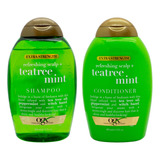 Ogx Kit Teatree Mint Shampoo + Acondicionador Hidratante 6c