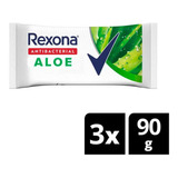 Jabon En Barra Rexona Antibacterial Aloe 3 Un X 90 Gr