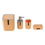 Accesorios Baño Set 4 Piezas Dispensador Jabón Liquido