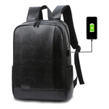 Bolsa Masculina Impermeável De Couro Carregador Usb/promoção