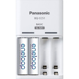 Cargador De Pilas Panasonic Eneloop + 2 Pilas Aa Recargables