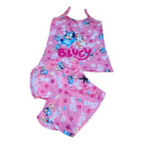 Pijama De Bluey Rosa Para Niña 2p Short Blusa Tirant Ka