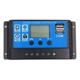  Controlador De Carga Solar 20a 12e24v Pwm C/ Lcd Usb Novo