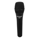 Amw Dm1 Microfone Dinâmico Com Fio Cardioide Em Metal + Cabo Cor Preto