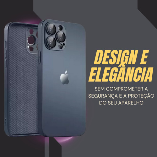 Case Capinha Vidro Temperado Compatível C/ iPhone Nano Glass