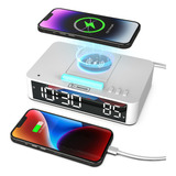 99lya Reloj Despertador Led Multifuncional Con Espejo, Luz