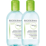 Pack 2 Bioderma Sebium H2o Solución Micelar 250ml Limpiadora Pieles Mixtas A Grasas Sensibles