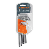 Juego 9 Llaves Torx Largas Organizador Plástico Truper