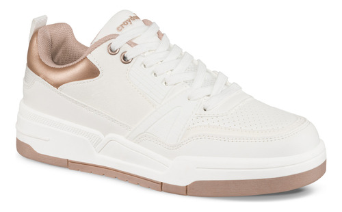 Tenis Hebe Blanco-oro Para Mujer Croydon