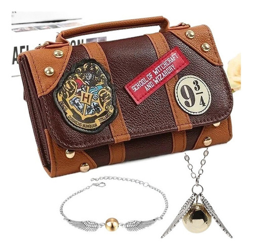 Bolsos Hogwarts Bolsa Mágica De Harry Potter Con Collar Y Pu