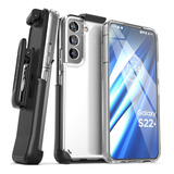 Funda Transparente Con Clip De Cinturon Para Galaxy S22 Plus