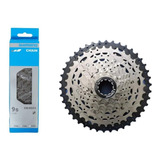 Set Grupo Transmision Cadena Shimano + Piñon Ltwoo Mtb 9v