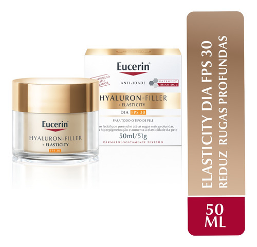 Creme Antirrugas Hyaluron-filler  Elasticity Dia Fps30 50ml Eucerin Pele Madura