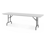 Mesa Plegable De Lujo - 244x76cm, Altura Fija, Gris Claro