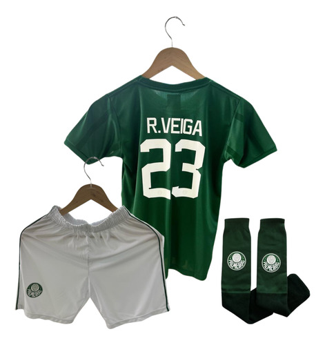 Conjunto Infantil Palmeiras Kit3 Peças Personalizado Jogador