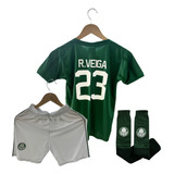 Conjunto Infantil Palmeiras Kit3 Peças Personalizado Jogador