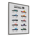 Quadro Decorativo Moldura F1 Fórmula 1 Drivers 2024