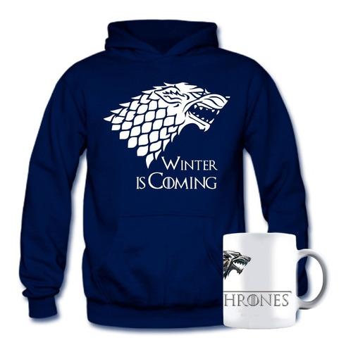 Poleron Estampado Game Of Thrones + Taza Mug 