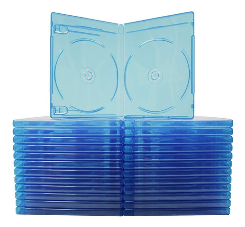 Caja Bluray Azul Dobles 12mm - Pack De 100 Unidades