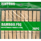 20 Perro Ropa Bambú Pinzas Tenazas Colgadores Lavandería