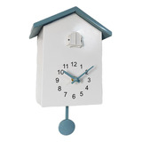 Cuco Moderno Lindo Reloj De Pared Casa De Pájaros Gris