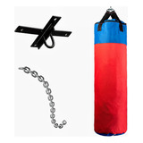 Combo Bolsa De Boxeo 1,20+relleno+soporte+cadena 4 Eslabones