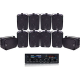 Kit Som Ambiente Amplificador Ls600 Pro + 10 Sp400 300wrms