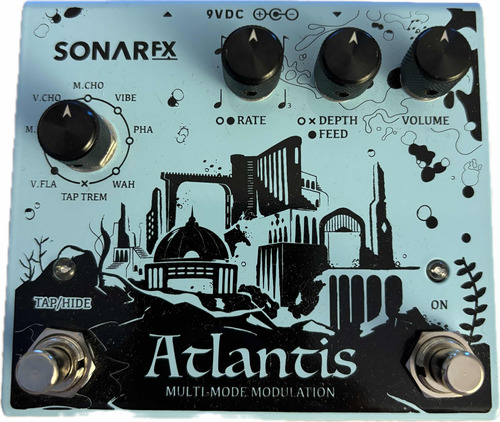 Pedal Atlantis Sonar Fx Chorus Flanger Phaser Wah Univibe