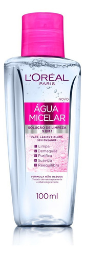 Água Micelar Solução De Limpeza 5 Em 1 100ml L'óreal Paris Tipo De Pele Normal