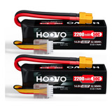 Hoovo 4s 14.8v Mah 50c Lipo Batería Hard Case Pack Con Xt6.