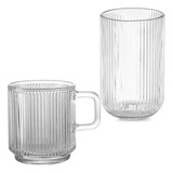 Juego X12 Piezas De Vasos Y Tazas De Vidrio Kuchen