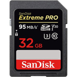 Memoria Sandisk Extreme Pro Sdhc 32gb Clase 10 V30 - Envíos 