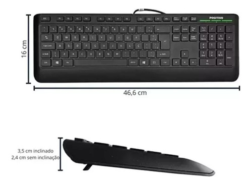 Kit/teclado E Mouse Com Fio Positivo(seminovo)