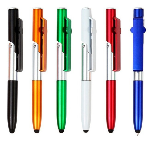 Bolígrafo Plástico Puntero Touch, Lampara 100pz In1  Bl087