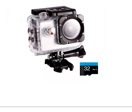 Camara Fhd 1080p Video Fotos + Carcasa Sumergible + Sd 32gb