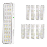 Kit 20 Luminária De Emergência Led 30 Lâmpadas 2,5h/5h Slim