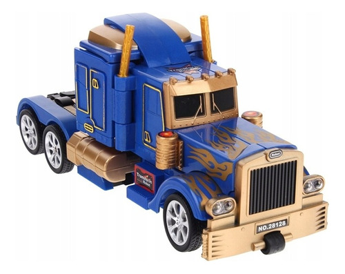 Camion Transformers Control Remoto Recargable Luz Y Sonido Color Azul