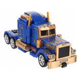 Camion Transformers Control Remoto Recargable Luz Y Sonido Color Azul