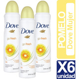 Desodorante Dove Go Fresh Pomelo Pack De 6 Unidades 150ml